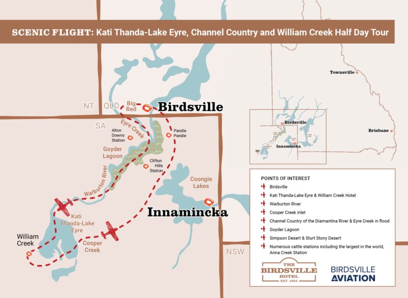 Birdsville Hotel Lake Eyre Tour Map March2026