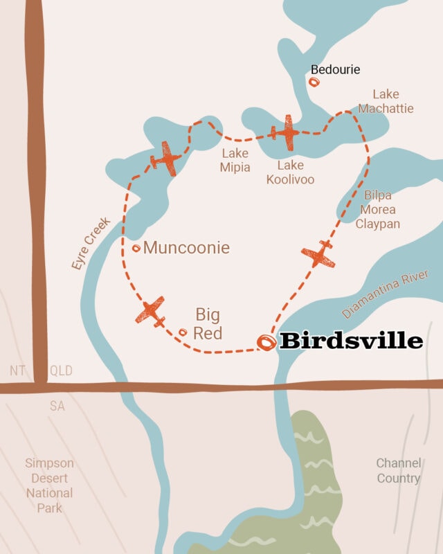Birdsville Hotel Lake Machattie Tour Map Preview March2026